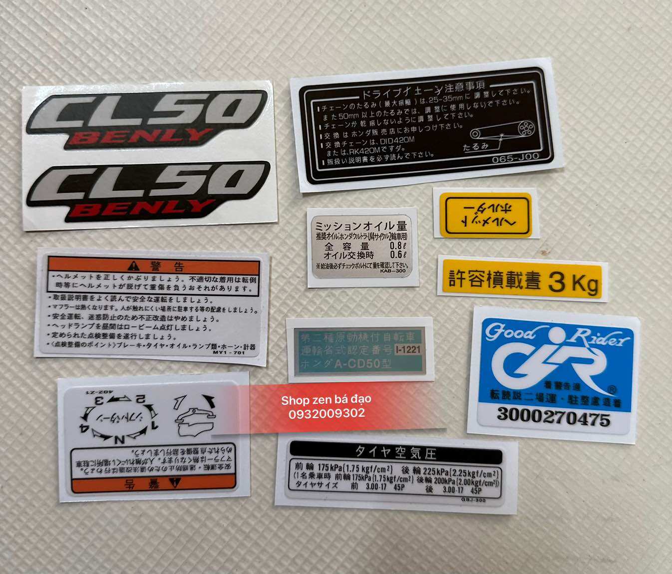 Bộ tem cl50 , ss50