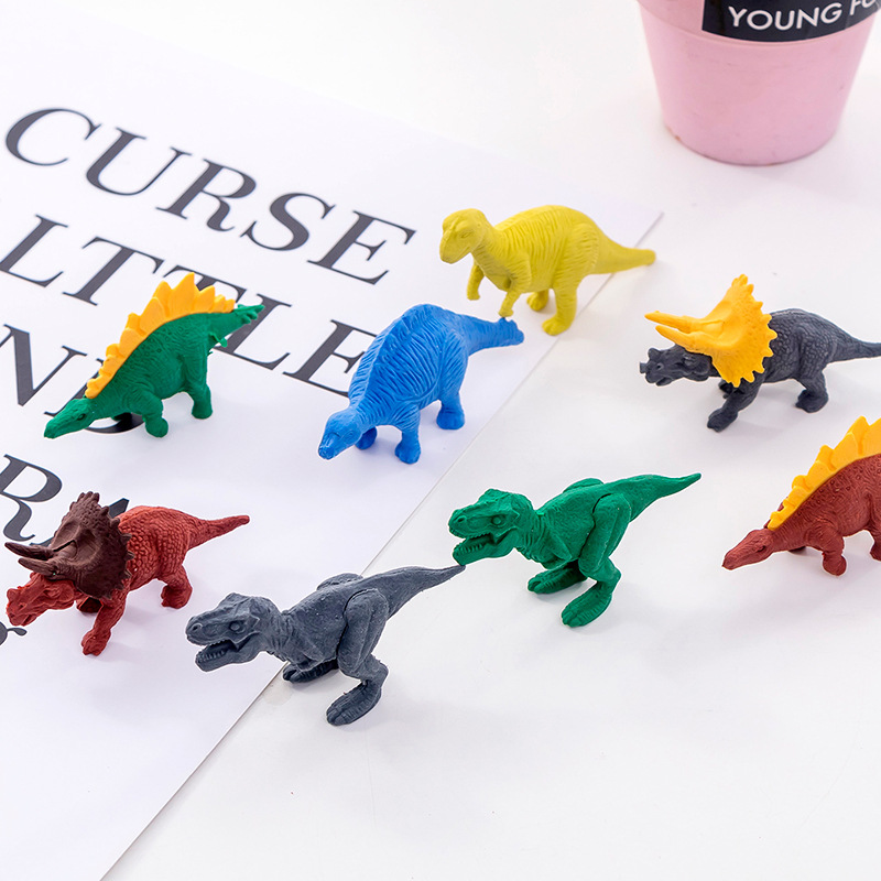 Gôm tẩy chì hình khủng long 🦖🦖 (vỉ 4 con) như hình