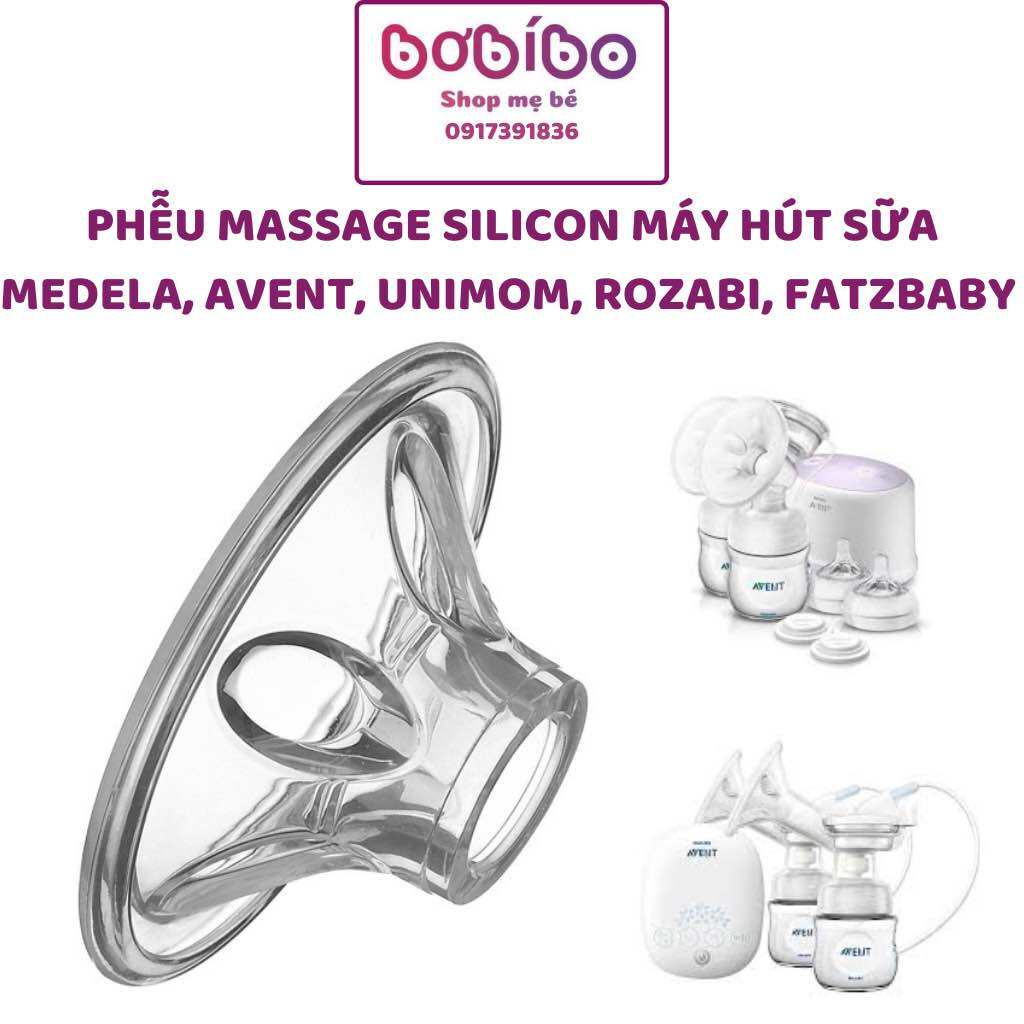 Phễu Massage Silicon Máy hút sữa Medela ,Avent, Spectra, FATZBABY, Rozabi, Cimirle,...|Phụ kiện thay thế máy hút sữa AVENT