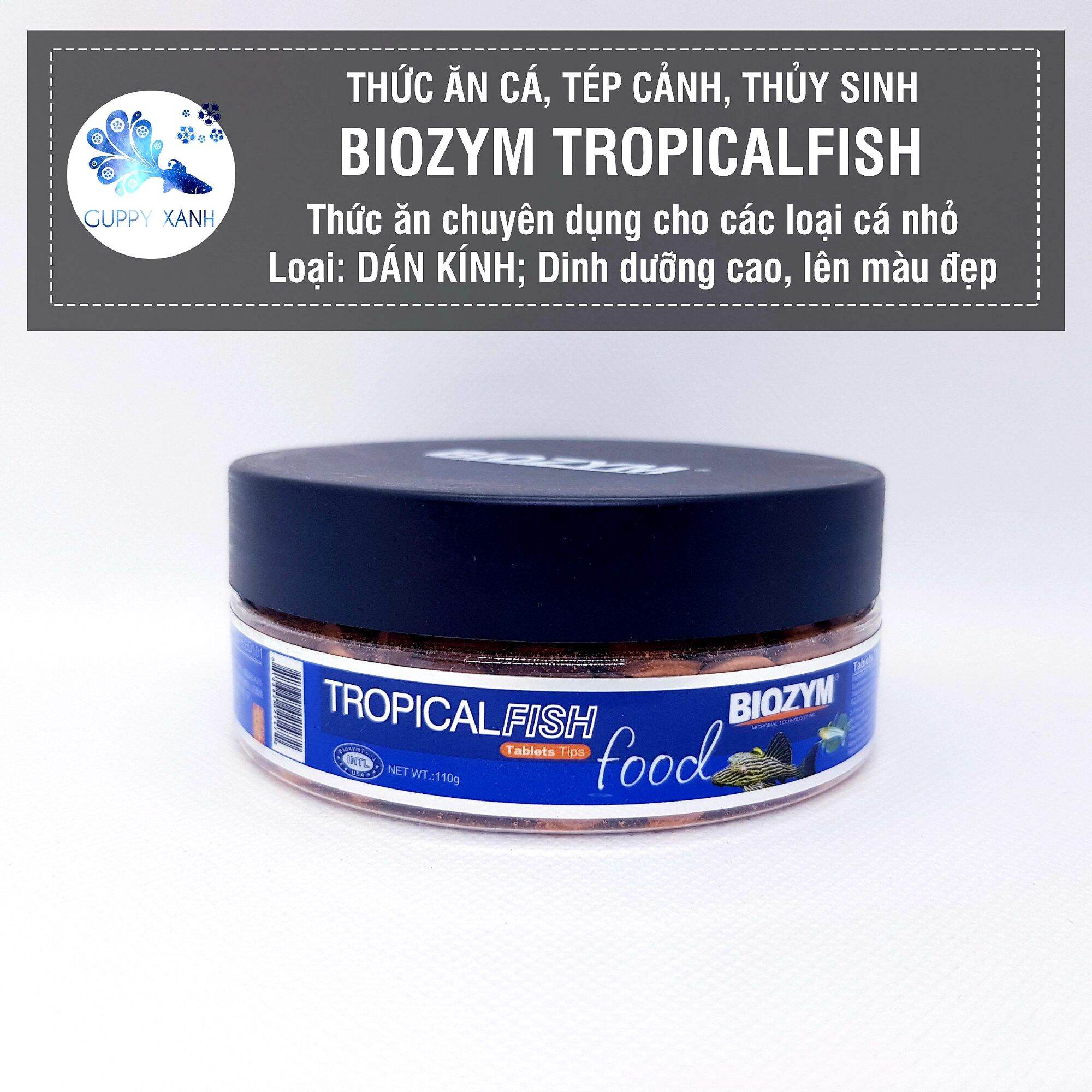 Thức ăn viên dán kính cao cấp Biozym protein - 110gr