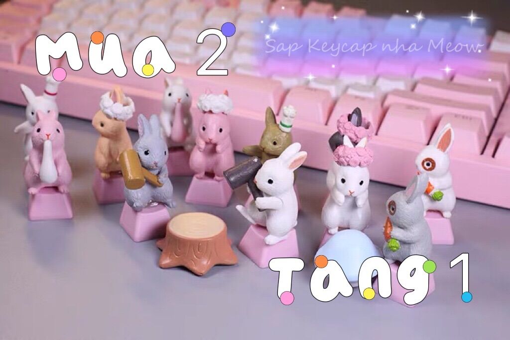 Keycap thỏ con xin xắn