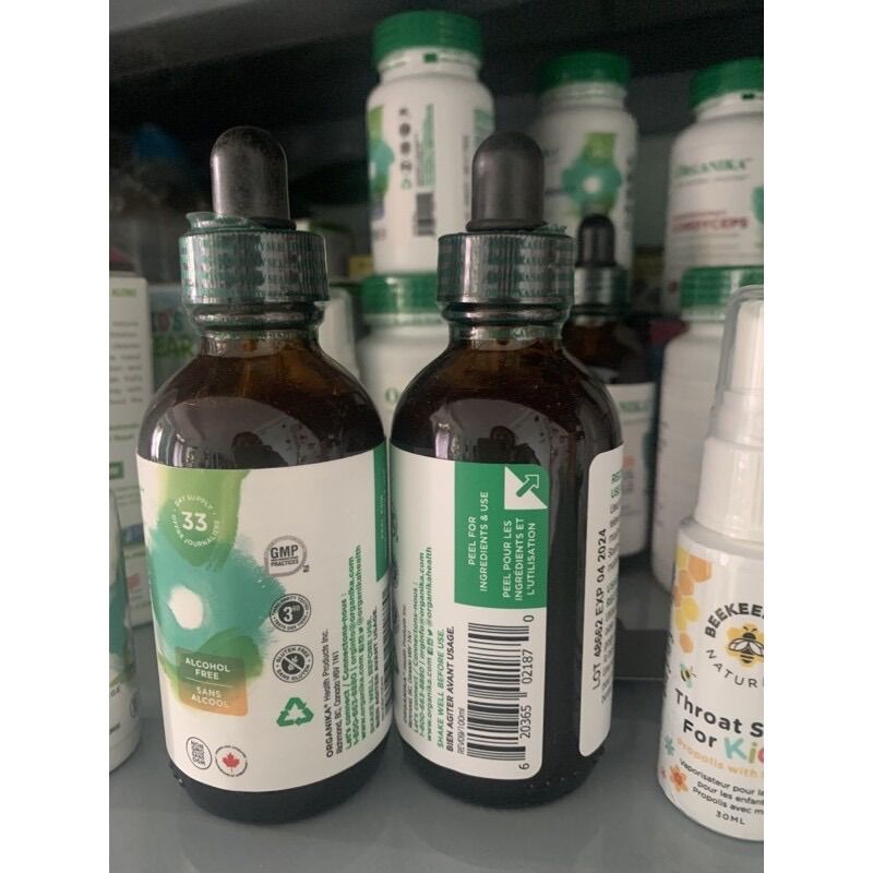 KEO ONG GIẢM ĐAU HỌNG ORGANIKA 100ML - CANADA