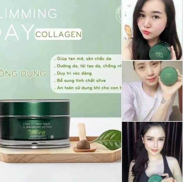 Kem tan mỡ slimming day collagen