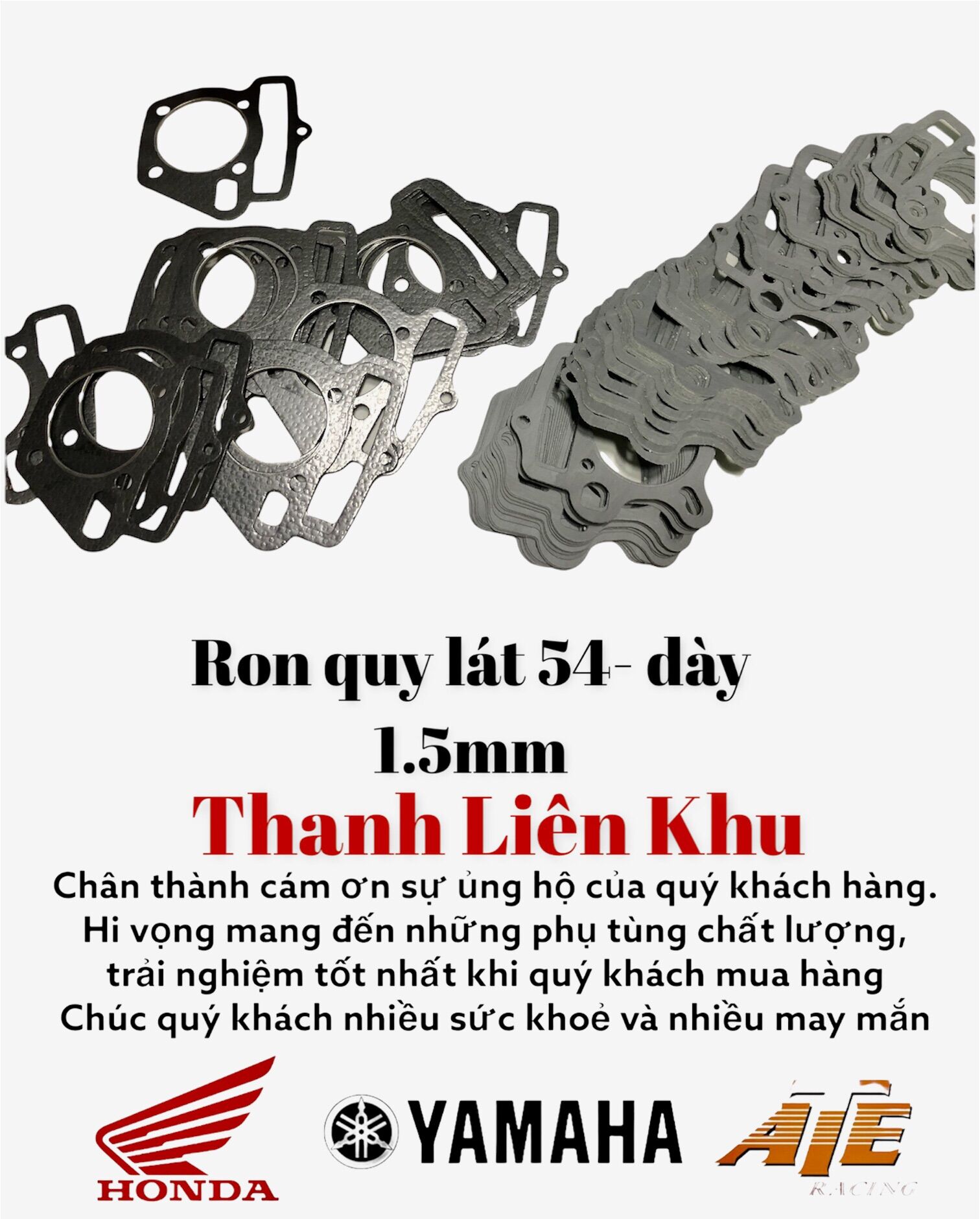 Ron Quy Lát 54mm dày 1.5mm ( tặng kèm ron chân lòng)