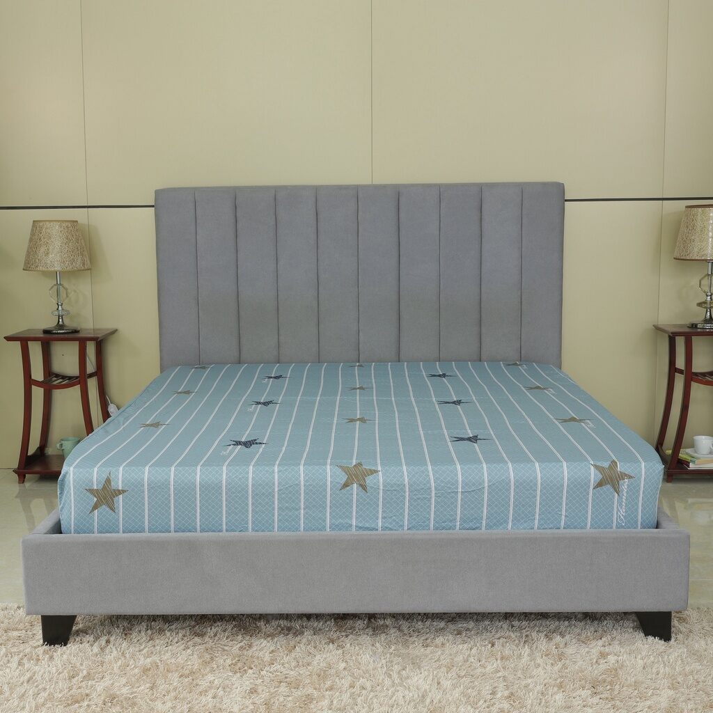 Ga bọc nệm cotton hometex - drap lẻ bọc nệm vải cotton hoa hometex - sản phẩm của cty may thiên hà