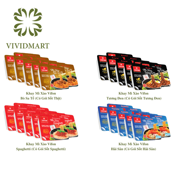 - vifon - mì khay vifon mì xào 4 vị: hải sản, spaghetti, bò sa tế, tương đen - - mì xào khay vifon - vifon khay mì xào