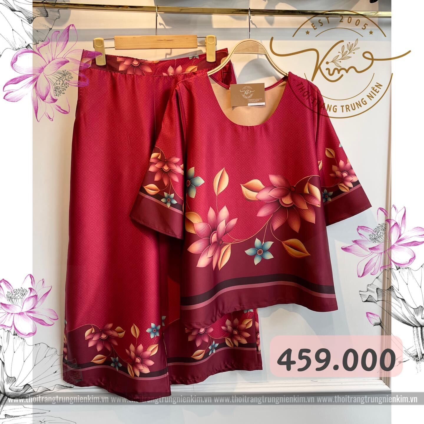 Set lụa trung niên sang trọng