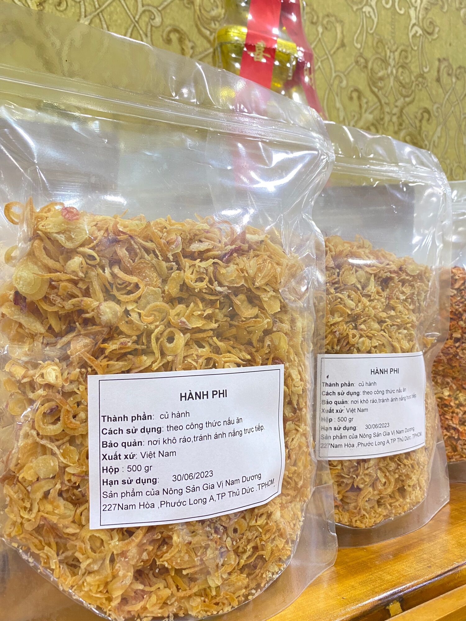 Hành phi vàng thơm ngon túi 500gr