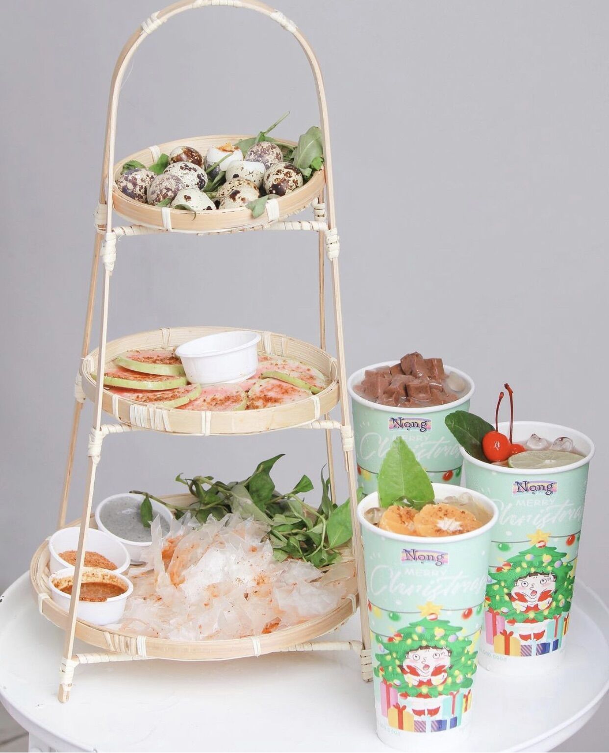 Kệ Mẹt Tre 3 Tầng Trang Trí