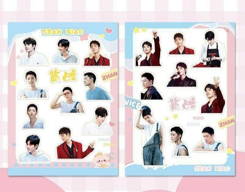 [ Sticker ] Vương Nhất Bác, Tiêu Chiến, Bát Quân Nhất Tiêu ( Hai tờ )