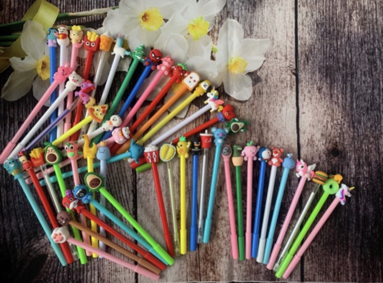50 cây bút đầu thú mực tím, xanh, đen (mix nhiều mẫu)