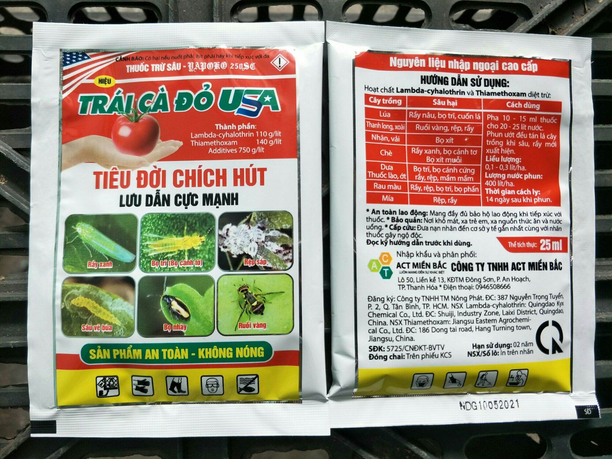 Thuốc trừ bọ trĩ rầy xanh rệp sáp rệp vảy ruồi vàng bọ nhảy sâu tơ trên hoa hồng hoa mai cây cảnh rau màu lúa Gói 25ml pha được 25 lít nước.