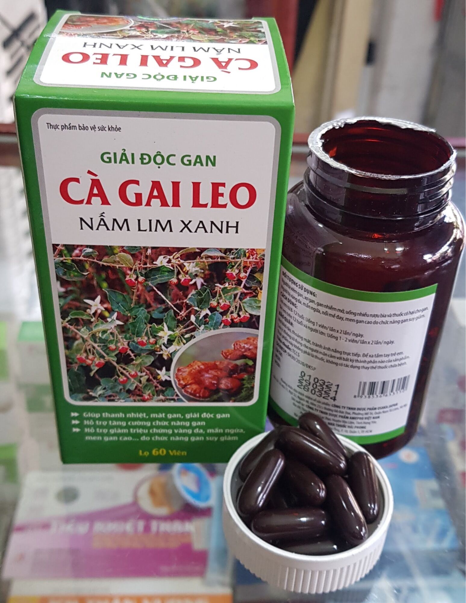 GIẢI ĐỘC GAN CÀ GAI LEO NẤM LIM XANH