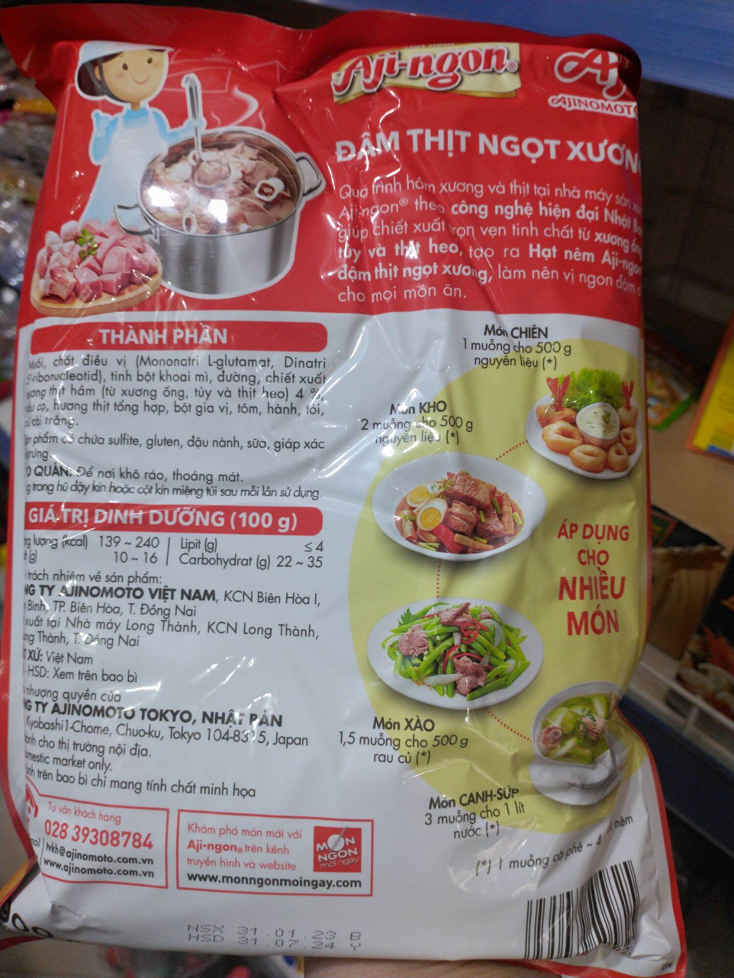 Hạt nêm Aji-ngon gói 900g