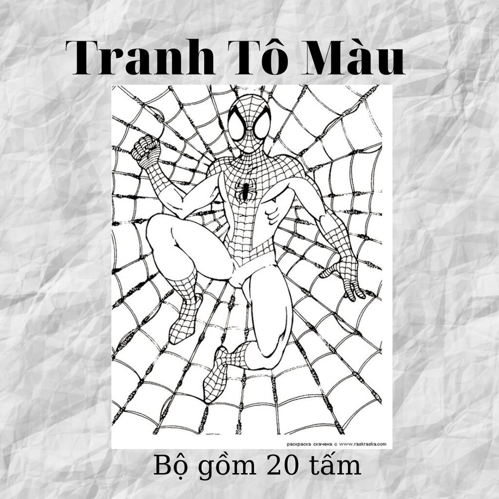 Bộ Tranh Tô Màu 20 tấm A4 Dành Cho Bé