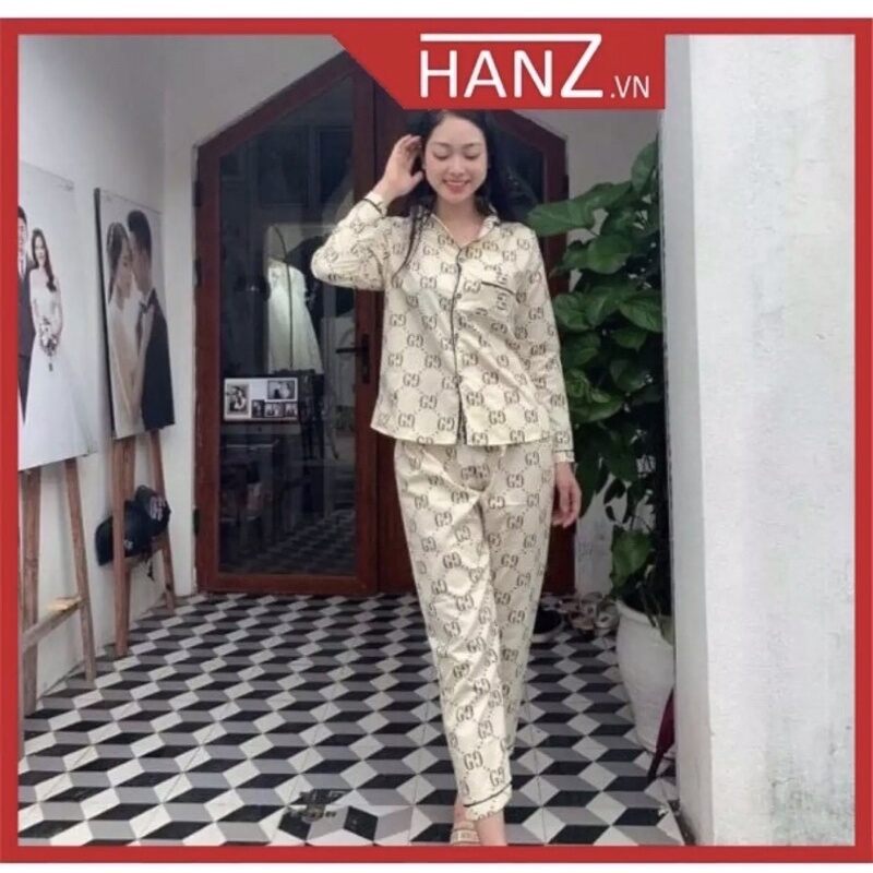 Bộ Pajama Tay dai Quần Dài Freesize