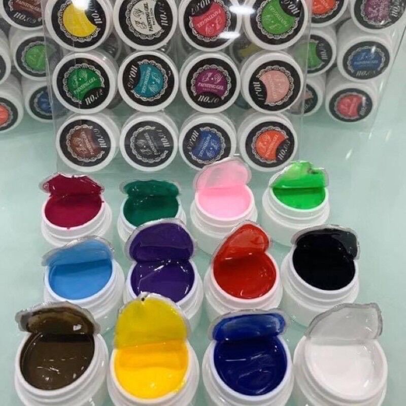 Set gel vẽ nail 12 màu
