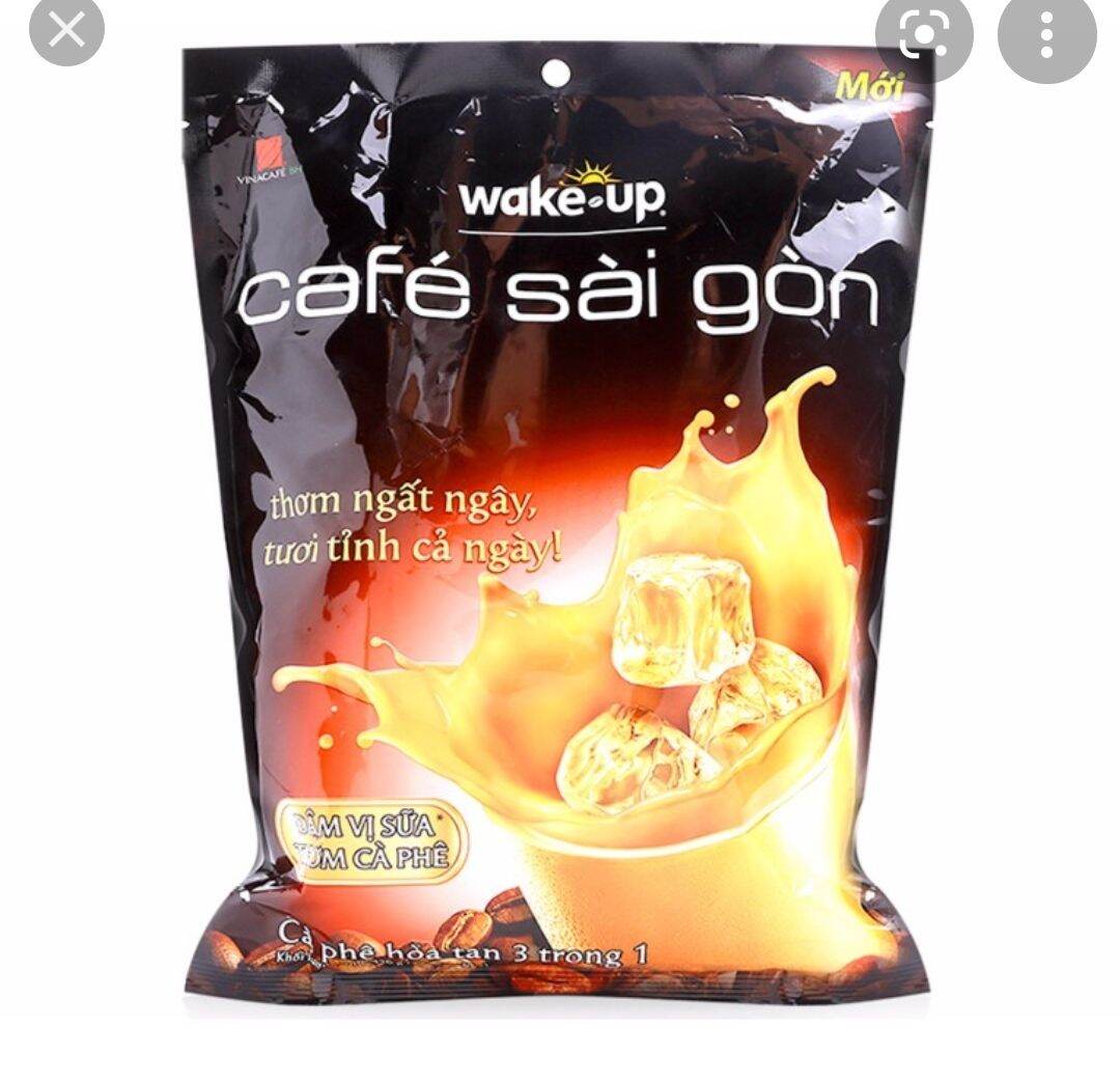 Combo 5 bịch cà phê wake up sài gòn - cà phê sữa hòa tan 24 gói x 19gr