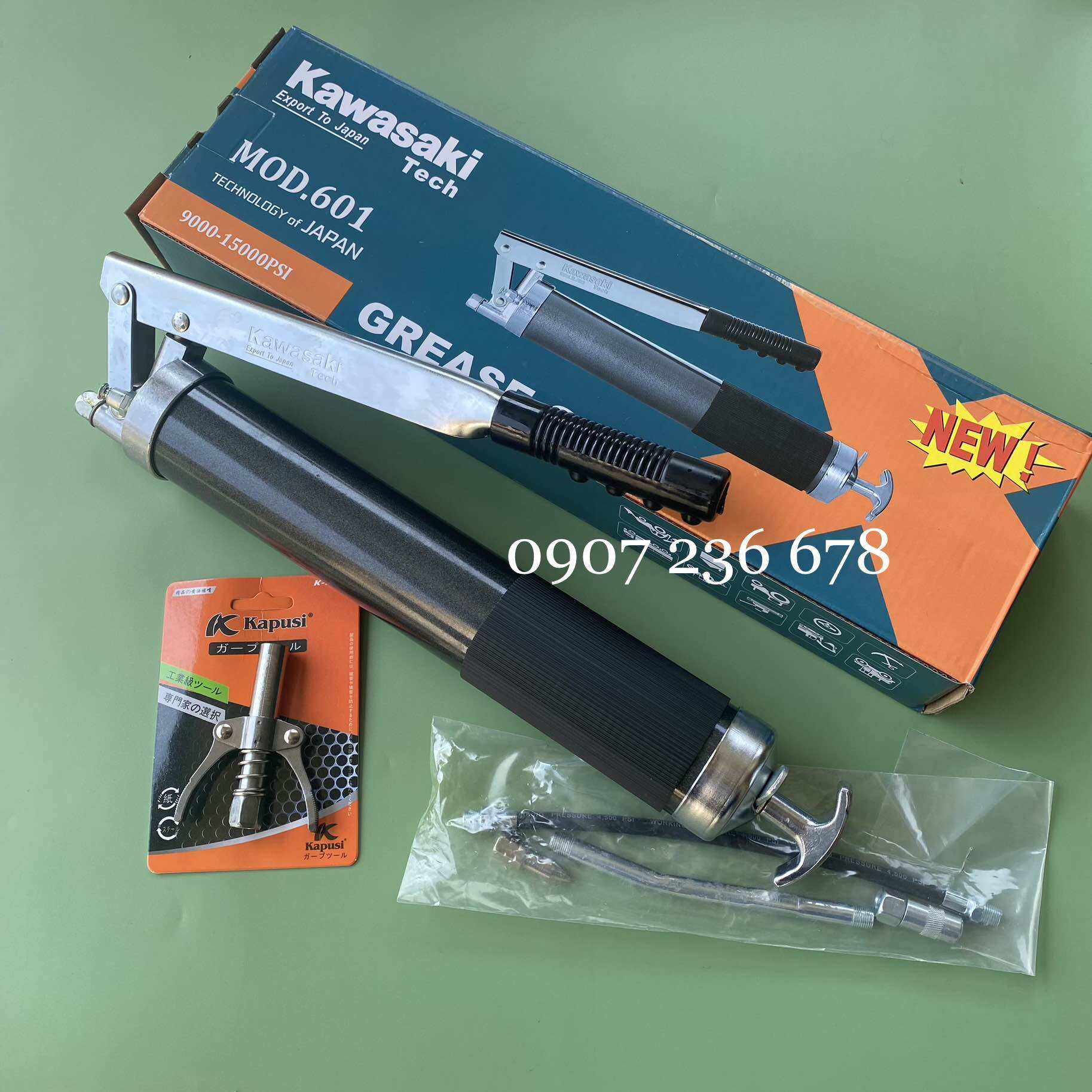 Bơm mỡ cầm tay 600cc, bơm mỡ bò