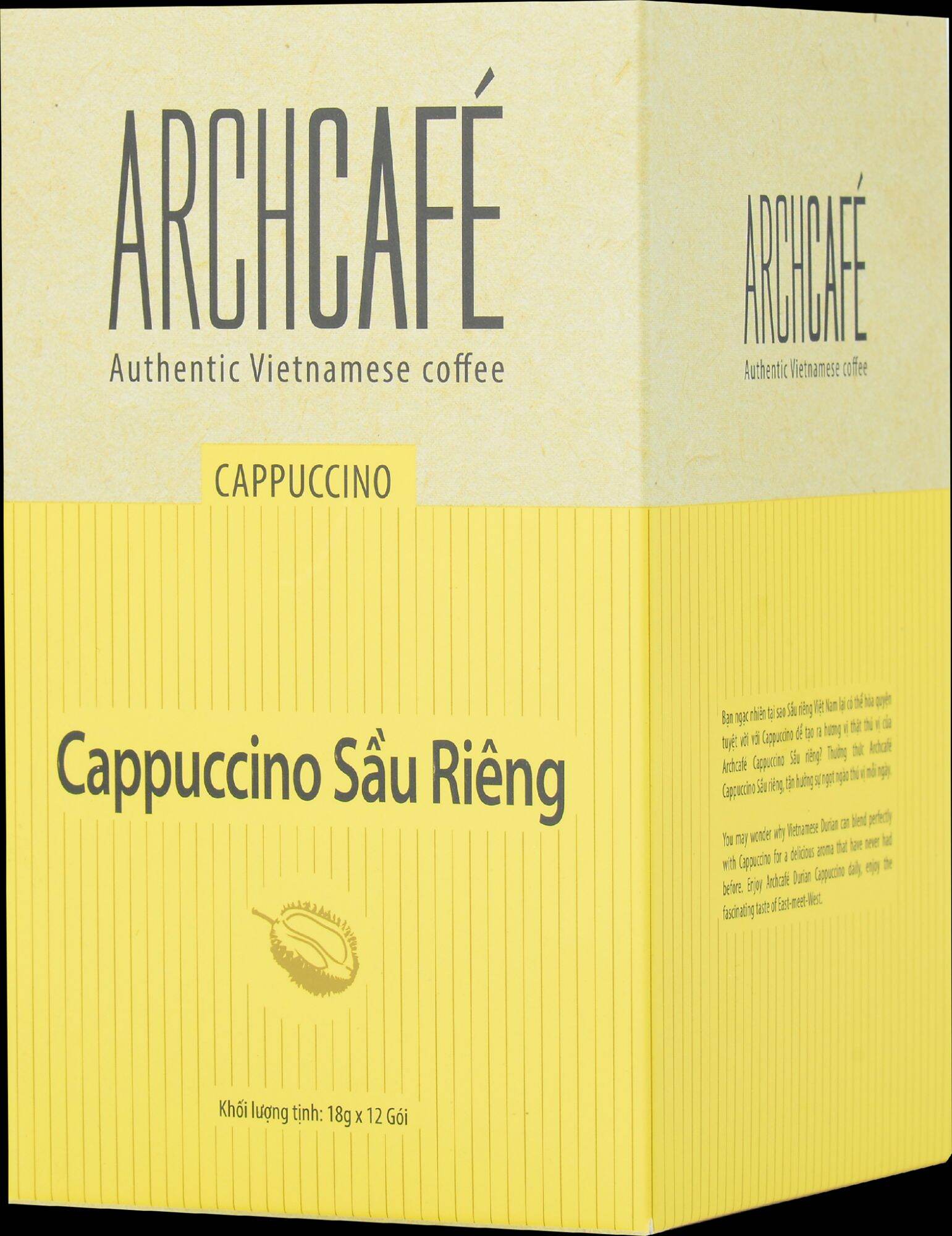 Cappuccino sầu riêng Archcafe hôp 12gói x18.5g
