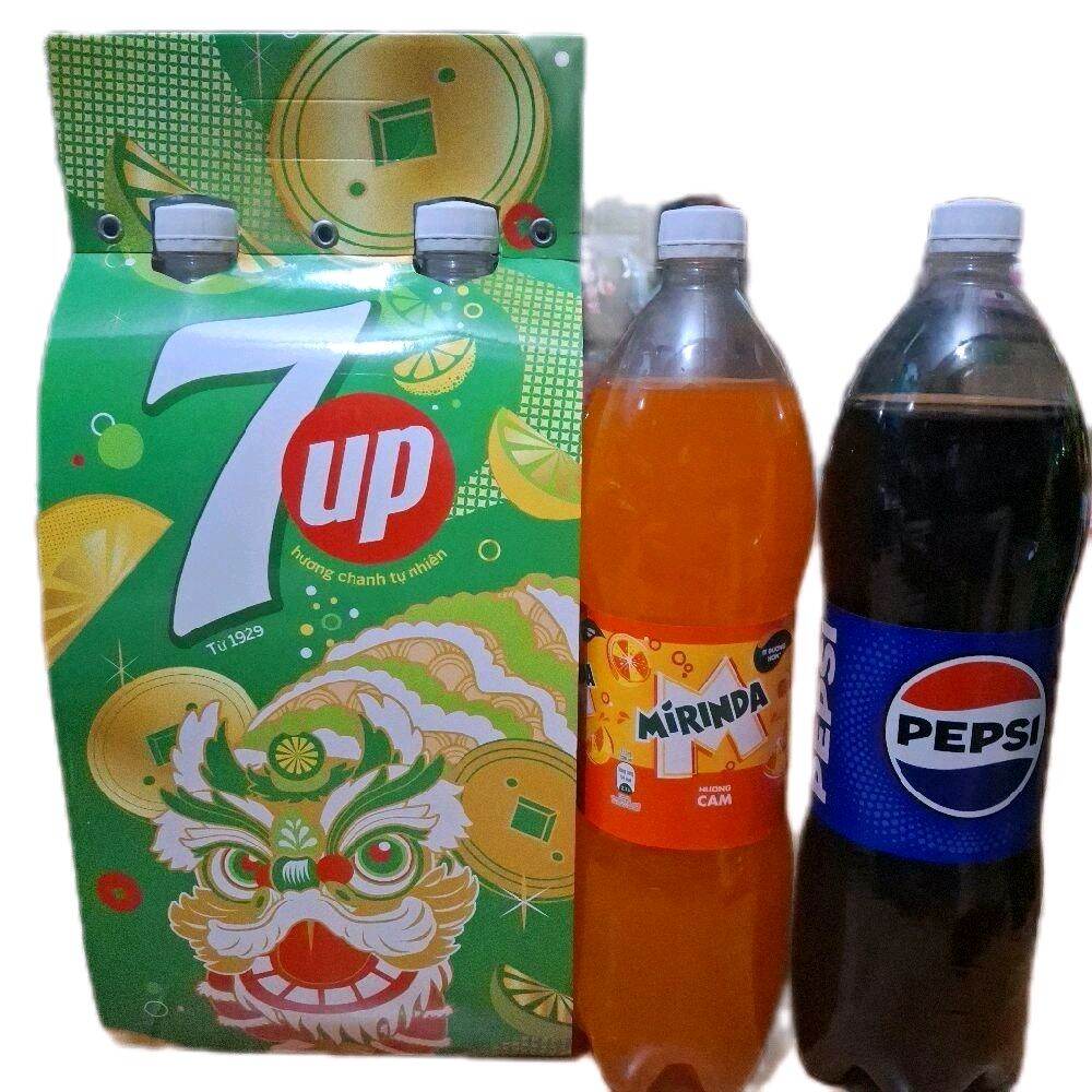 Combo of 2 Pairs of Mirinda Orange-Flavored Soft Drink and Pepsi as a Gift to Show Your Love (Pair of 2 Bottles of 1500ml) Rich and Delicious as a Gift to Give to Loved Ones during Tet Holiday