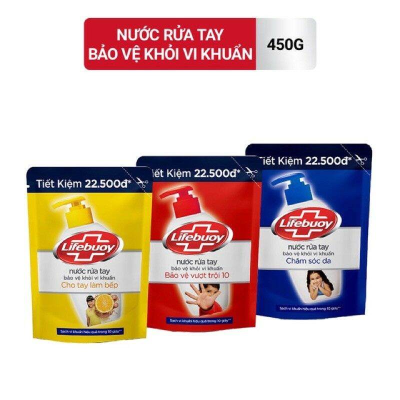 NƯỚC RỬA TAY LIFEBUOY BẢO VỆ VƯỢT TRỘI 10 450g