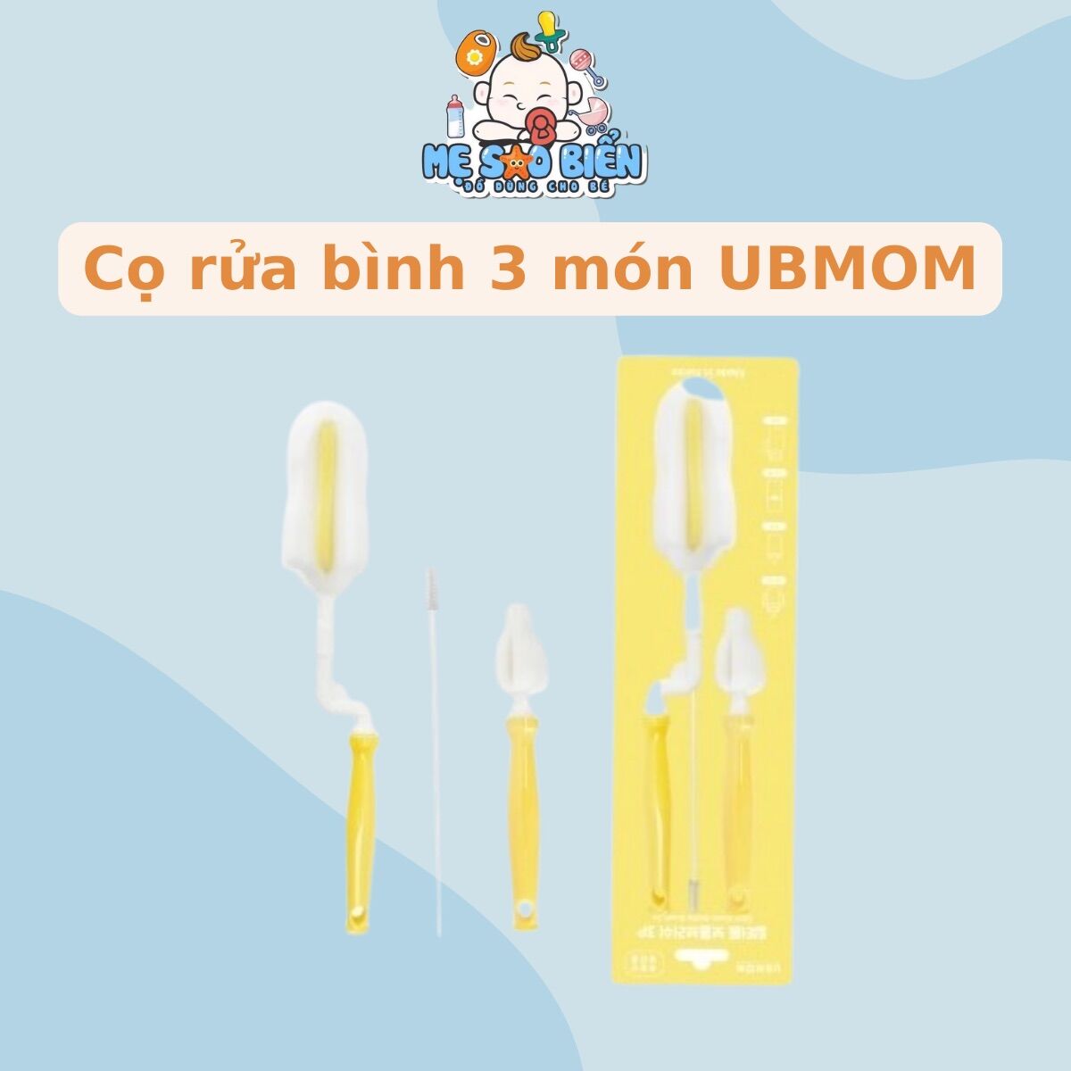 Cọ bình sữa bọt biển UBMOM
