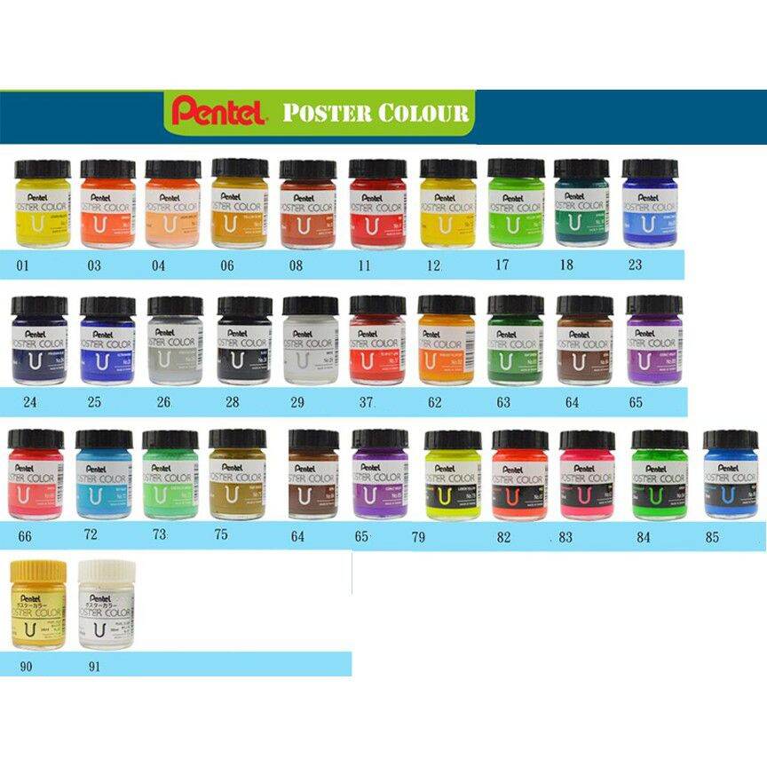 [HCM]Hộp Màu Pentel Poster 30ml 12 Màu