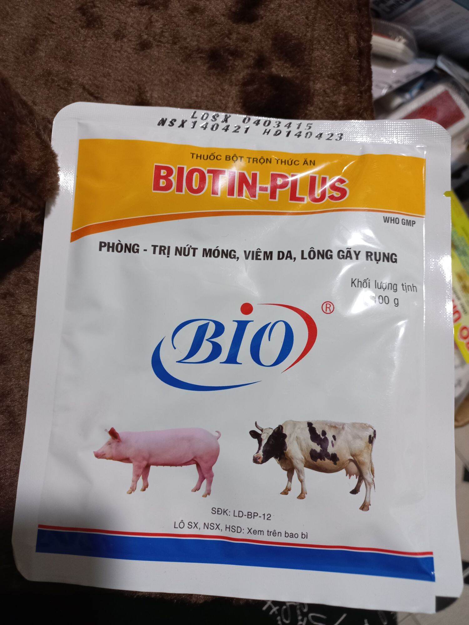 Biotin plus 100g tri viêm da nứt móng rụng lông