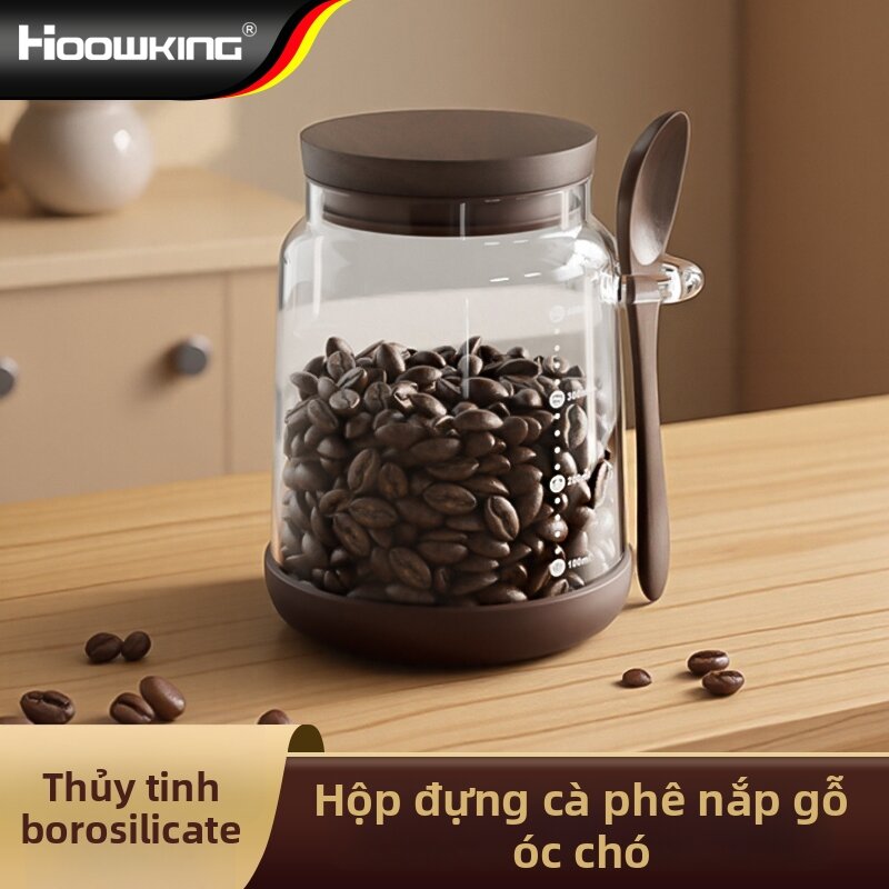 RUANQI | Airtight Coffee Storage Container Glass Giá 1,286,000 Đồng*Miễn phí vận chuyển