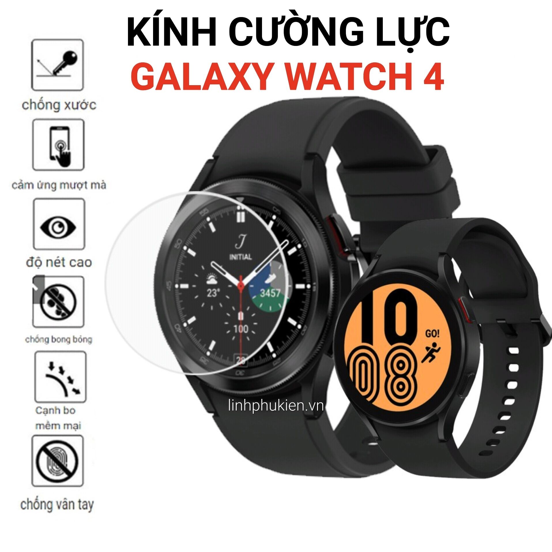 Kính cường lực đồng hồ Samssung Galaxy Watch 4 Seri - Hàng cao cấp thumbnail