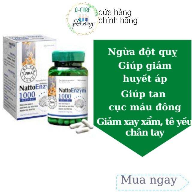 NATTOENZYM 1000 Ngừa Đột Quỵ chai 60v