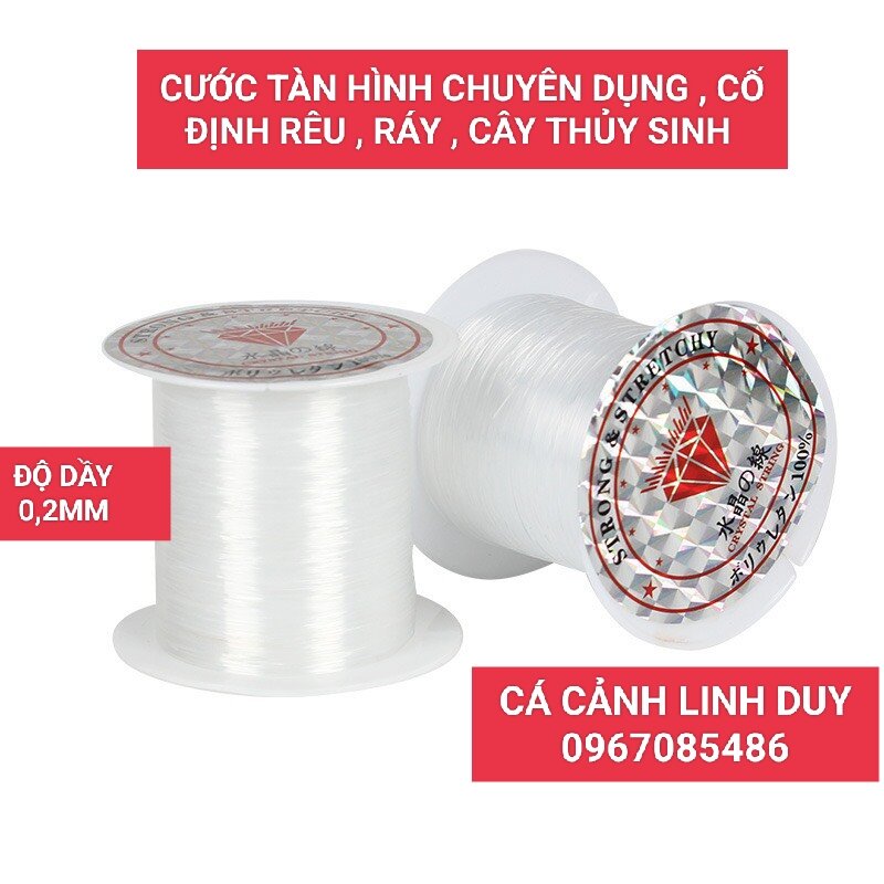Cước buộc rêu dày 0,2mm , cước tàng hình sử dụng buộc rêu cố định rêu , ráy cây thủy sinh
