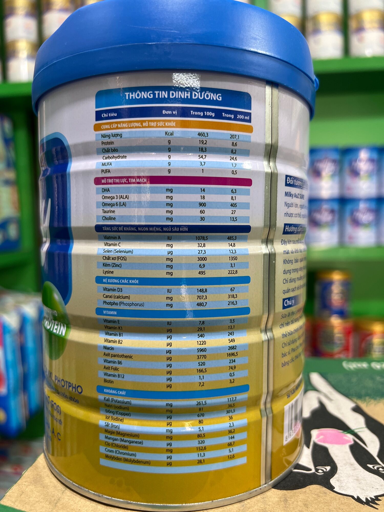 Sữa Milky AuZ Sure 850g