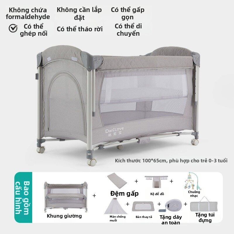 Cũi Đa Năng Gấp Gọn Di Động