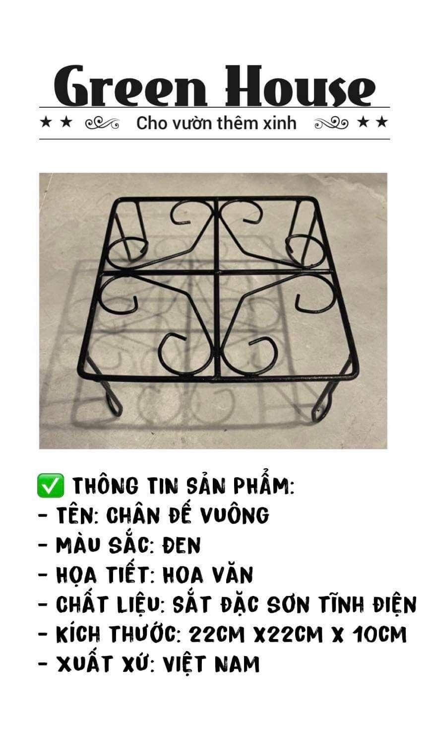 Combo 5 chân đế vuông kê chậu nhựa