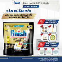 [MỚI] Viên Rửa Chén Bát Hương Chanh Finish Powerball Ultimate Plus Intensive Clean & Shine Lemon Sparkle 18 Viên