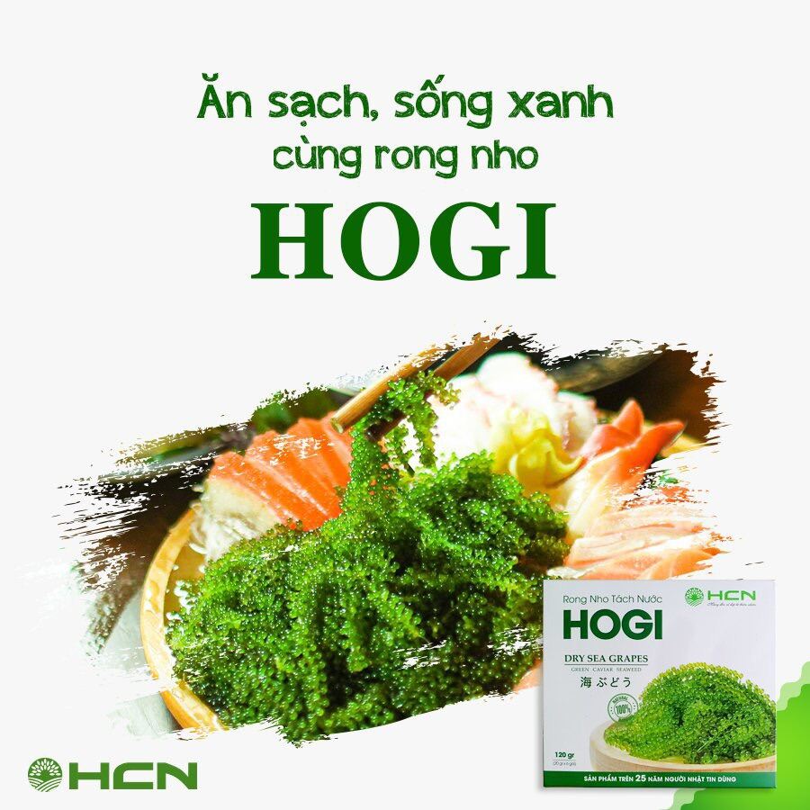 [Hcm]Rong Nho Tách Nước Hogi 1 Hộp /6 Gói Kèm Nước Sốt Mè Rang