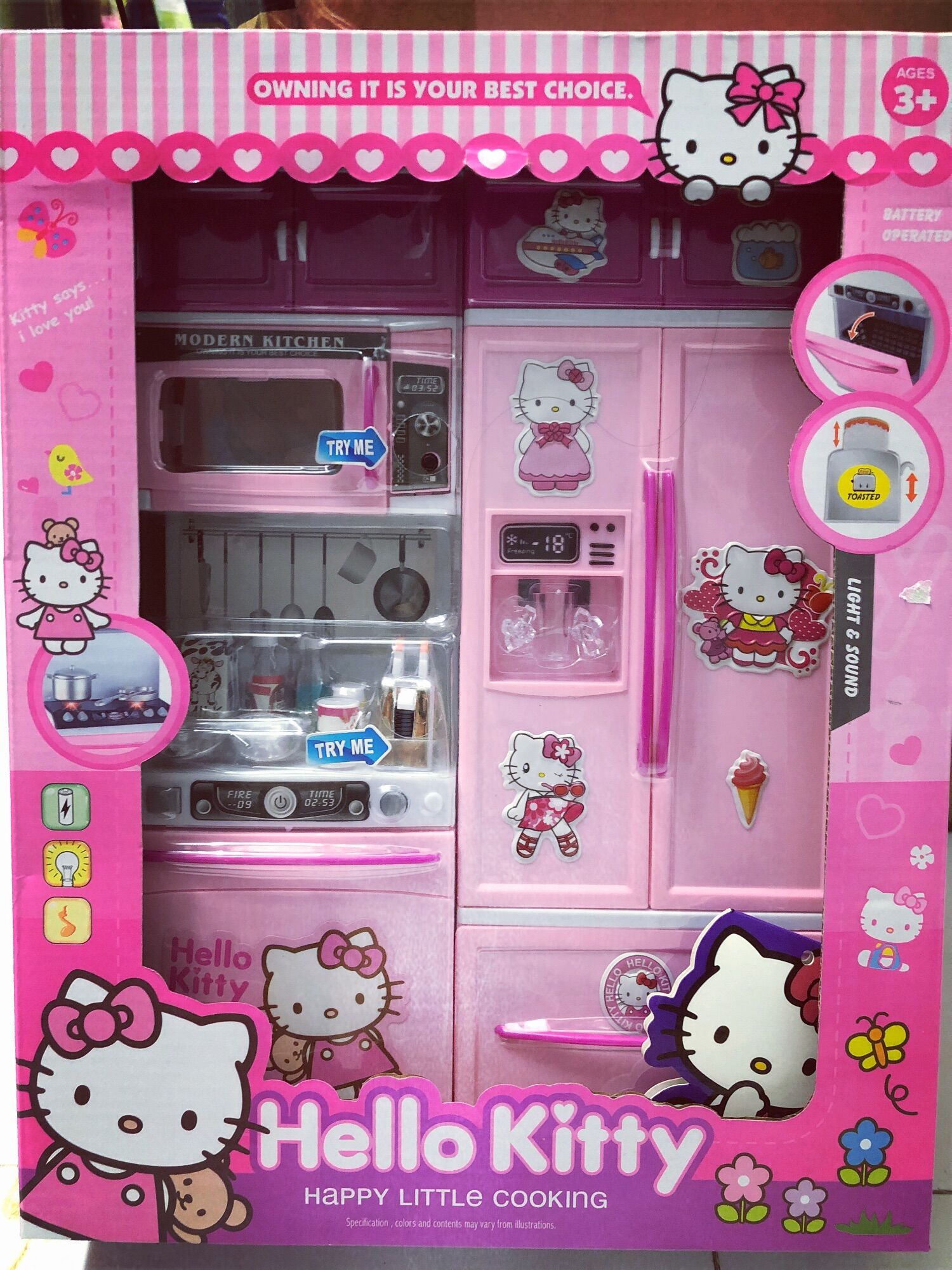 Bộ tủ bếp hello kitty cho bé yêu