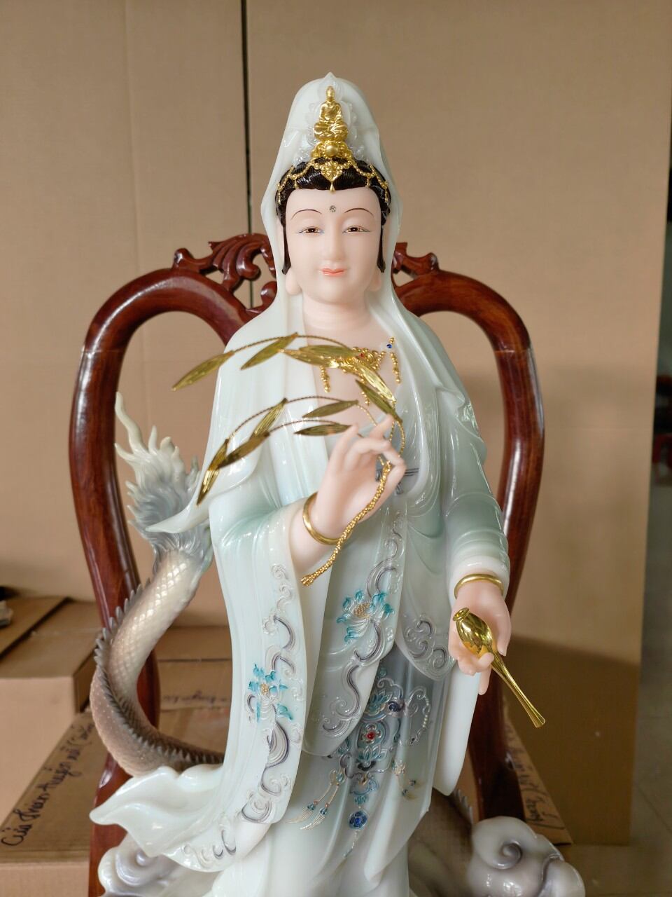 Tượng Quan Âm Nam Hải cao 70cm