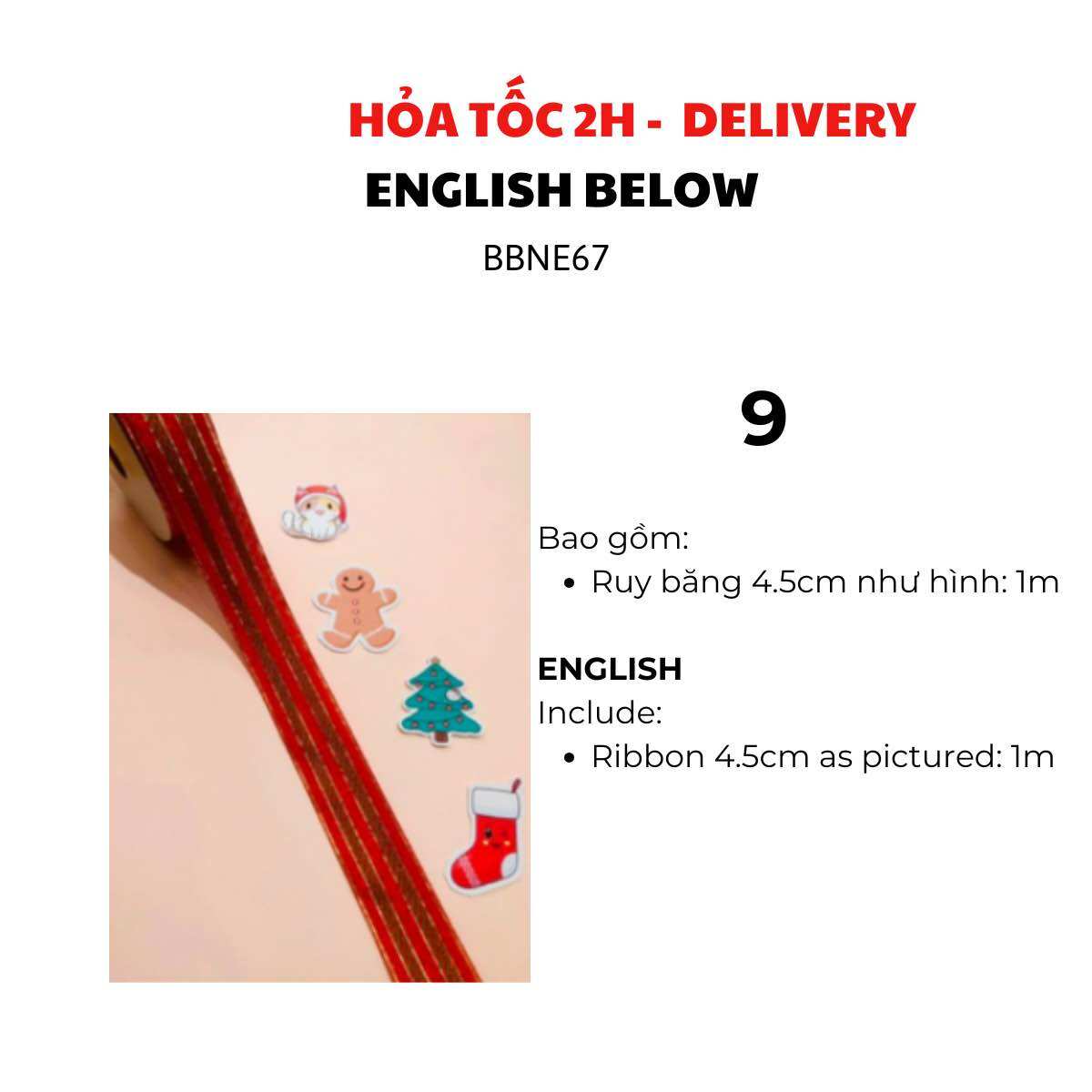 Ruy Băng Giáng Sinh - Noel Ribbons BBNE67
