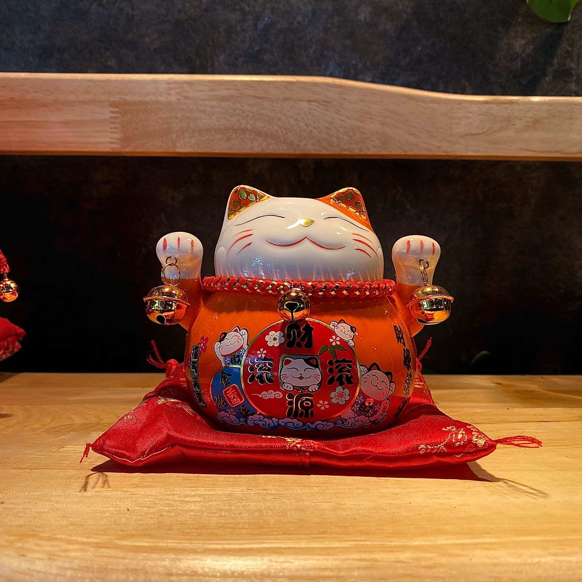 Tượng Mèo Thần Tài - Maneki Neko 12 cm
