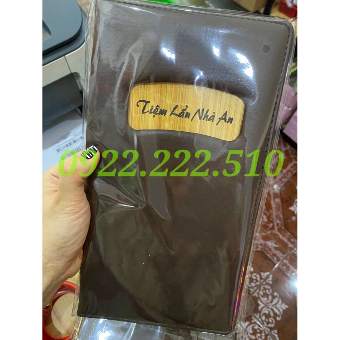 Leaf Leather Menu Cover (16X29Cm) 204/209