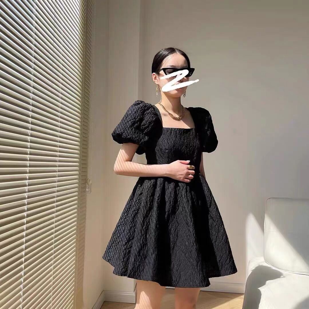 HOÀN TIỀN 15% - ĐẦM BABYDOLL GẤM XỐP CỔ VUÔNG THẮT NƠ LƯNG - CÓ MÚT NGỰC VÁY TIỂU THƯ VÁY XINH VÁY TẾT