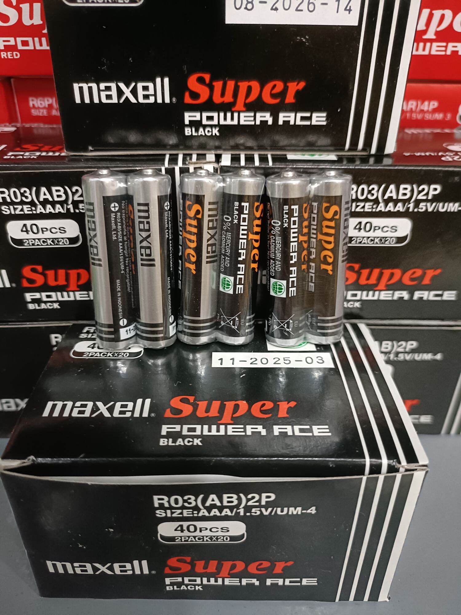 Hộp 40 viên pin tiểu nhỏ AAA hàng chính hãng maxell