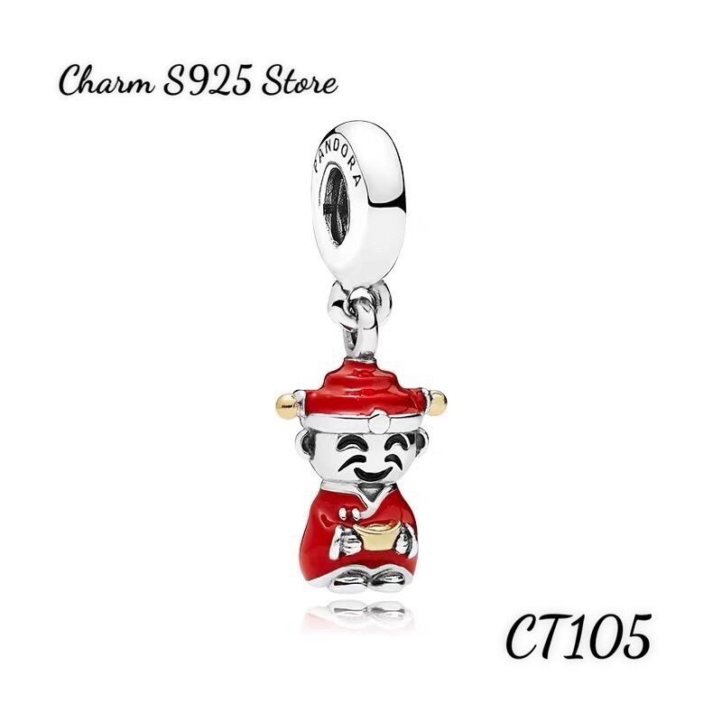 Charm pan ale treo thần tài may mắn bạc s925