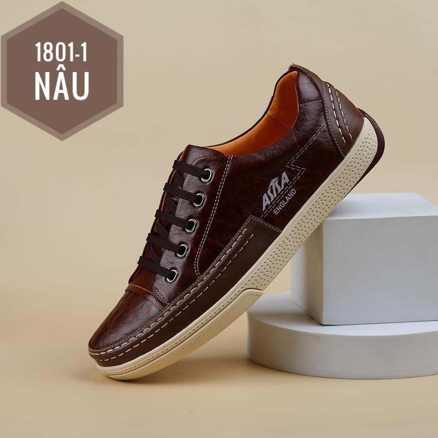 Giày Asisa - Giày đẹp đi bốn mùa khuyến mãi quà tặng đến 50k ( lót thoáng khí+ xi hàn quốc) kiểu dáng thể thao khỏe khoắn năng động Giày da bò đế cao su khâu âm rất hợp cho đi chơi du lịch kết hợp đi làm với độ bền Bỉ của sản phẩm Giày Asisa