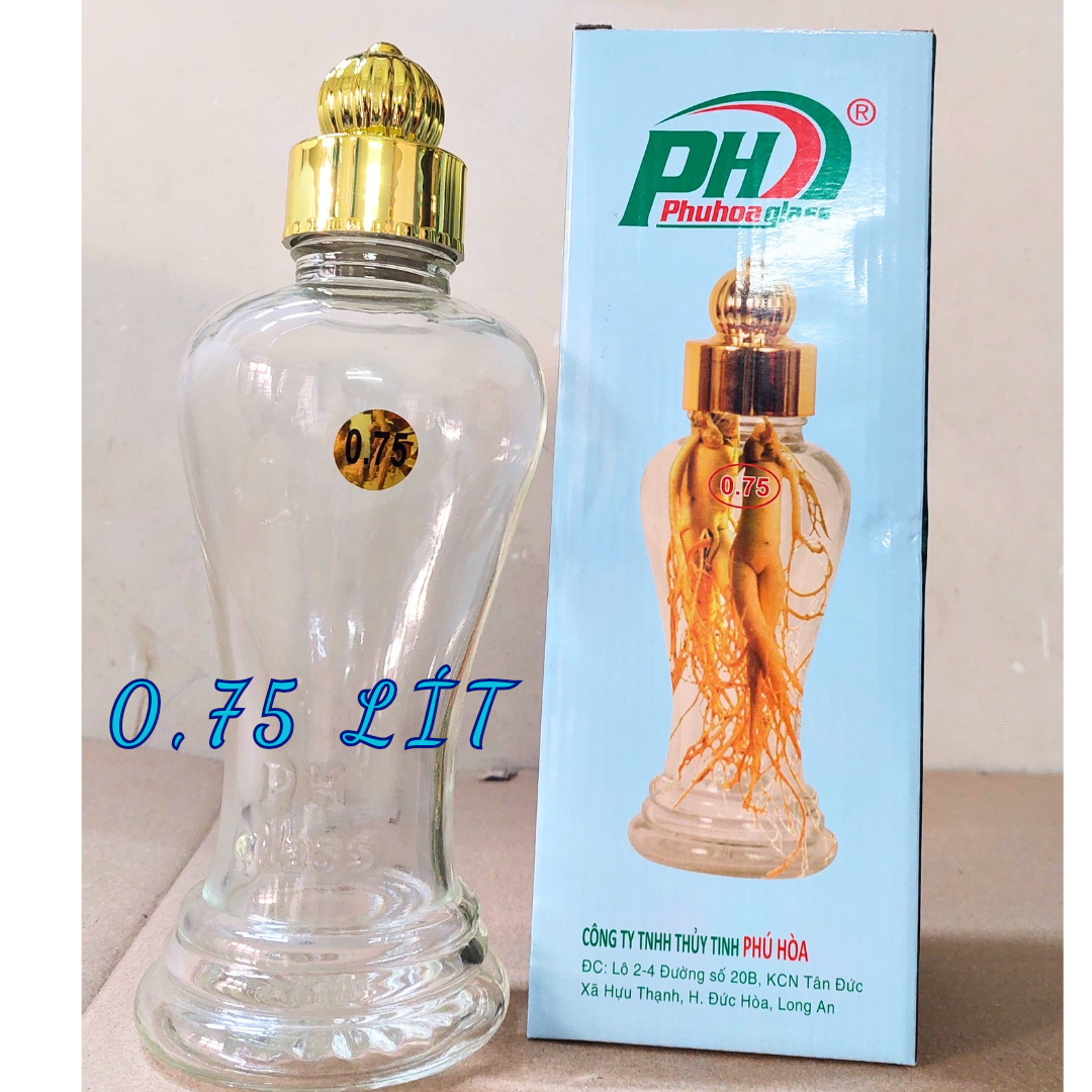 bình thủy tinh cao cấp PHÚ HÒA 0,75 lít