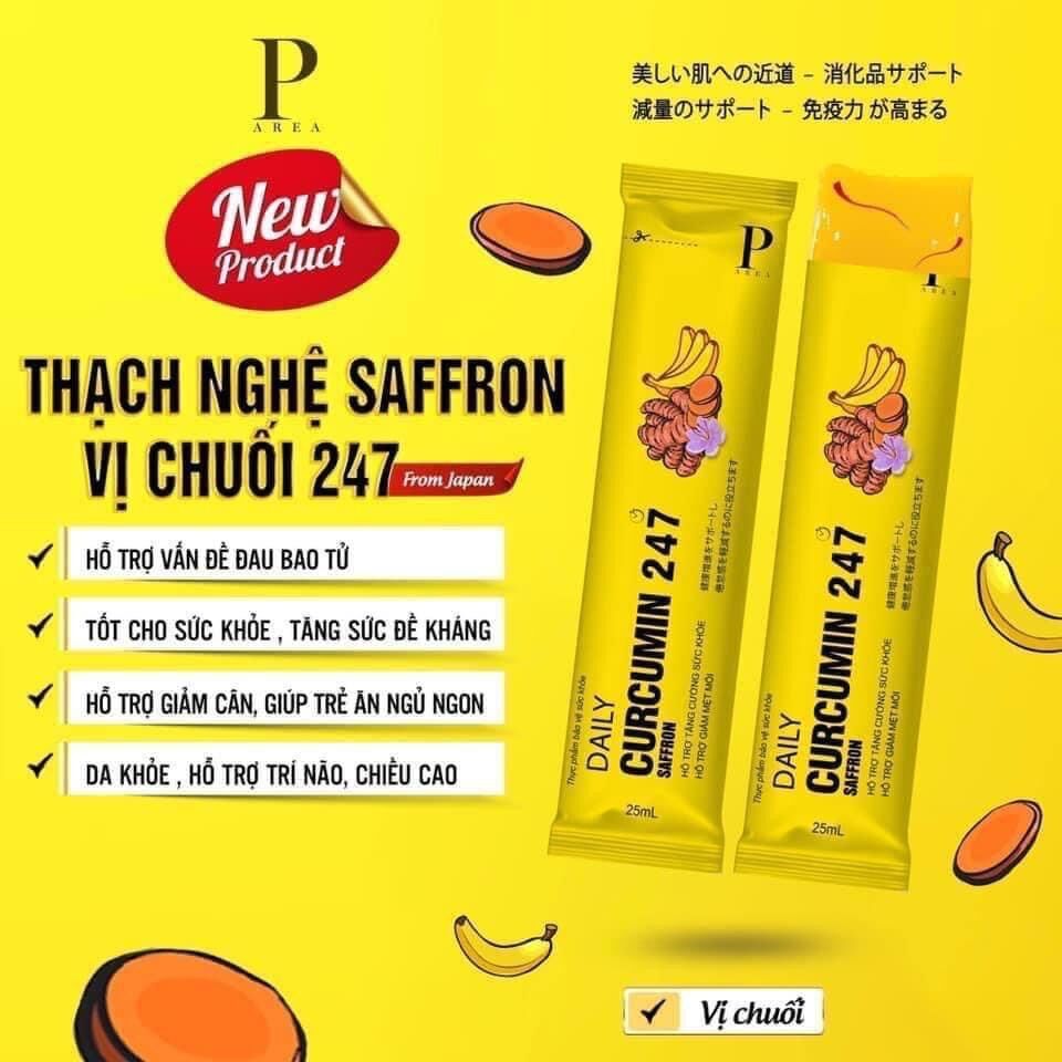 Thạch Nghệ Đông Trùng vị chuối Saffron Nano Curcumin