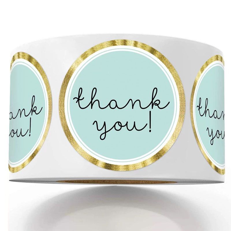 TD09_Tem dán chữ " Thank you" << 3.5CM, 500TEM/CUỘN